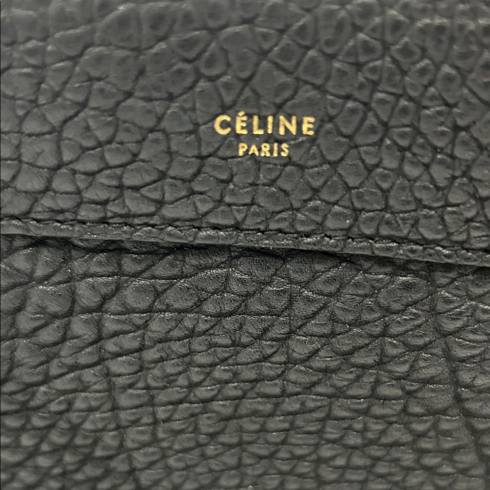 Celine Black Leather Shoulder Bag
